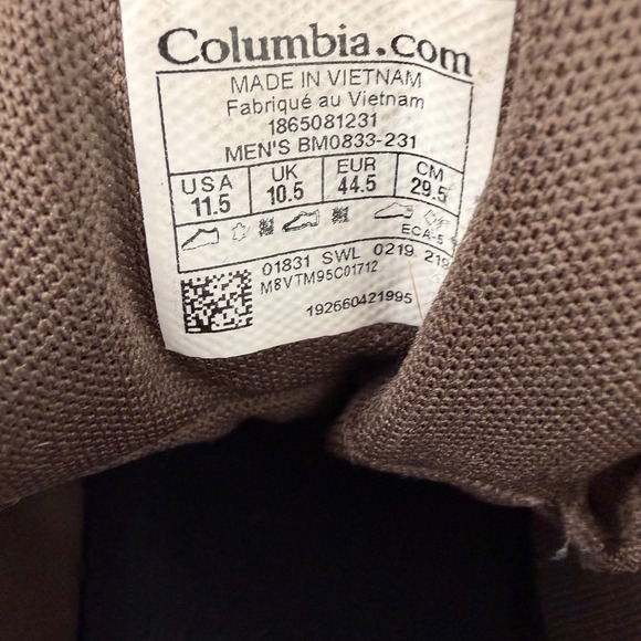 Columbia Redmond V2 Mid Waterproof Hiking Boots Brown BM0833-231 Mens 11.5 - Picture 7 of 8